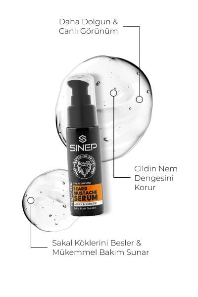 Sinep Sakal Bıyık Serumu Argan & Keratin 50 ml