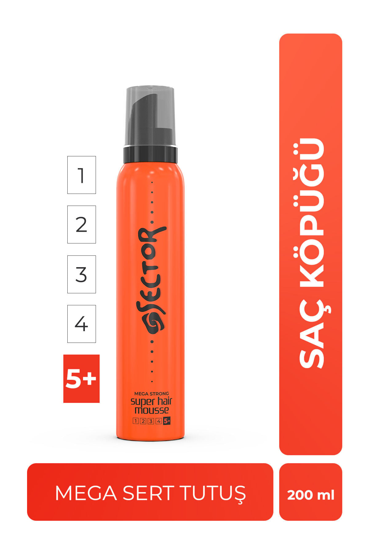 Sector Mega Sert Tutuş Saç Köpüğü 200 ml