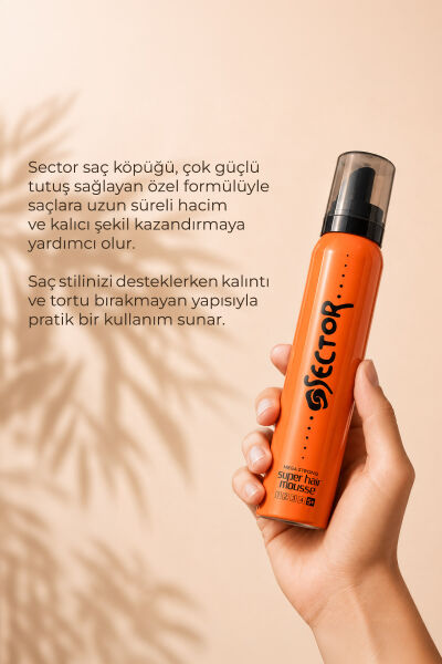 Sector Mega Sert Tutuş Saç Köpüğü 200 ml