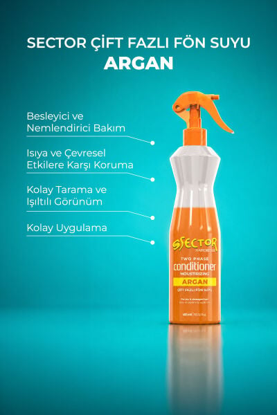 Sector Çift Fazlı Fön Suyu 400 ml Argan
