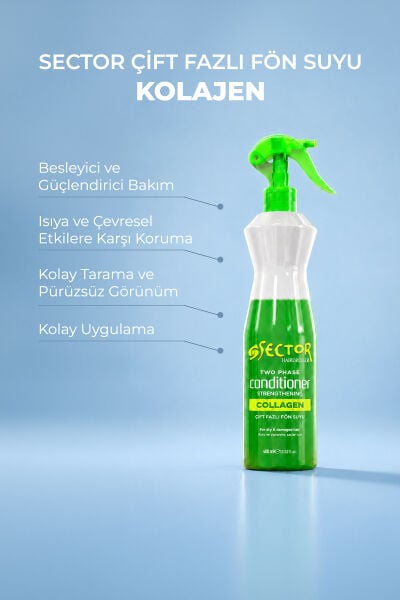 Sector Çift Fazlı Fön Suyu 400 ml Collagen