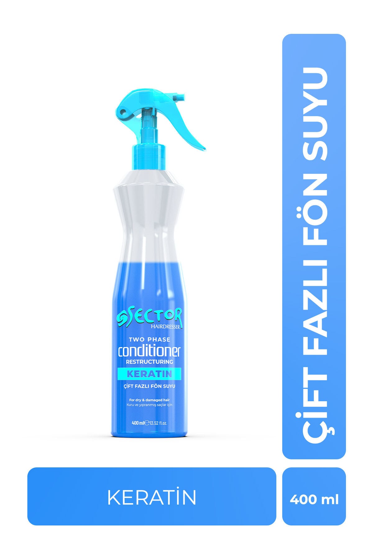 Sector Çift Fazlı Fön Suyu 400 ml Keratin