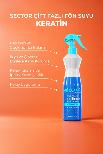 Sector Çift Fazlı Fön Suyu 400 ml Keratin