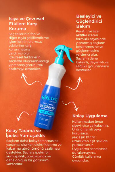 Sector Çift Fazlı Fön Suyu 400 ml Keratin