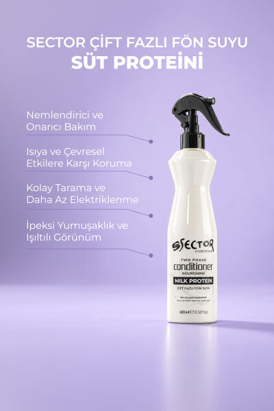 SECTOR ÇİFT FAZLI FÖN SUYU 400 ML MILK PROTEIN