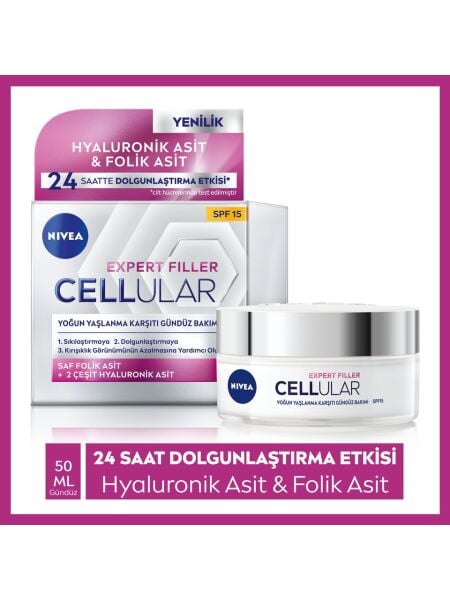 Nivea Cellular Filler Sıkılaştırıcı Gündüz Kremi SPF15 50 ml