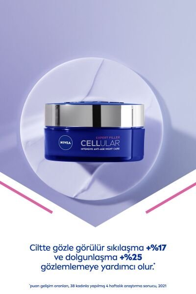 Nivea Cellular Expert Filler Yoğun Yaşlanma Karşıtı Gece Yüz Bakım Kremi 50 ml
