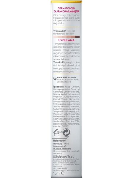 Nivea Luminous630 Koyu Halka Karşıtı Göz Bakım Kremi 15 ml