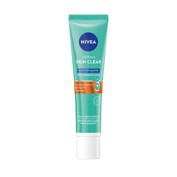 Nivea Derma Skin Clear Night Exfoliator Gece Arındırıcı Sivilce Karşıtı Krem 40 ml