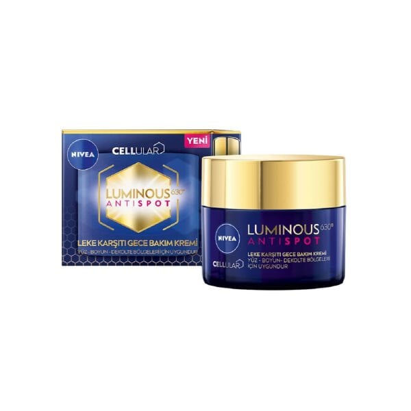 Nivea Cellular Luminous630 Thiamidol Etkili Leke Karşıtı Gece Yüz Bakım Kremi 50 ml