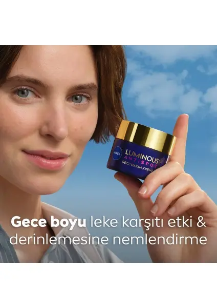 Nivea Cellular Luminous630 Thiamidol Etkili Leke Karşıtı Gece Yüz Bakım Kremi 50 ml