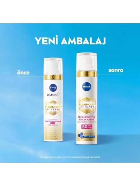 Nivea Luminous630 Spf50 Güneş Korumalı Leke Karşıtı Gündüz Yüz Bakım Kremi 40 ml