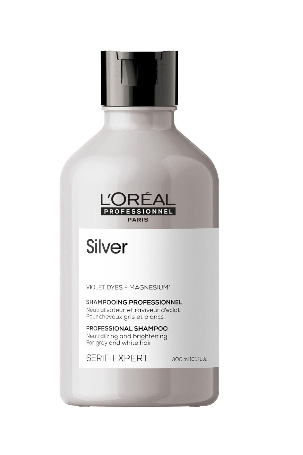 Loreal Professionnel Paris Serie Expert Silver Çok Açık Sarı, Gri ve Beyaz Saçlar için Renk Dengeleyici Mor Şampuan 300 ml